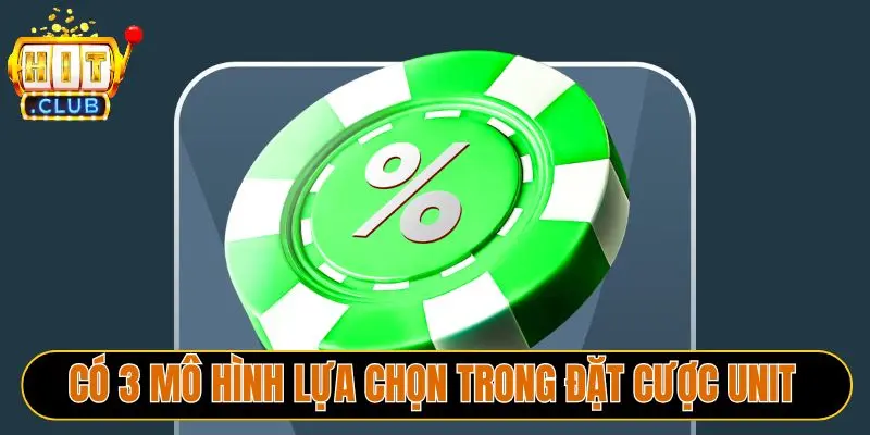 Có 3 mô hình lựa chọn trong đặt cược Unit 